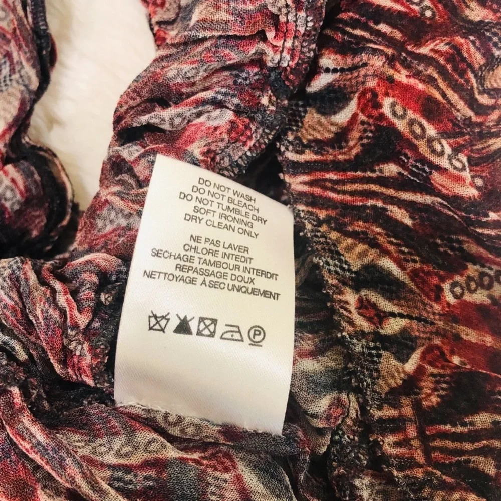 IRO Janie Printed Ruffle Blouse - Picture 9 of 9